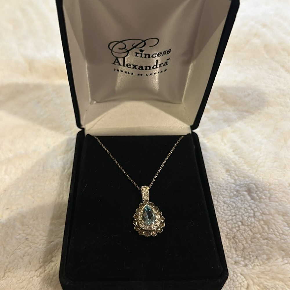 Levian Blue Teardrop Pendant Necklace